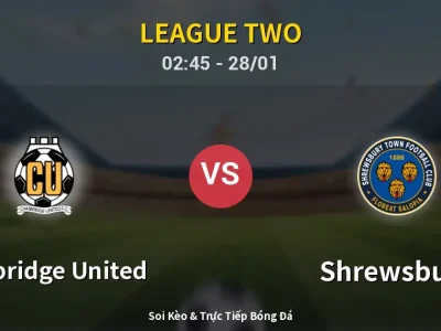 Kết Quả: Cambridge United 1-0 Shrewsbury – Highlight & Bàn Thắng | League Two