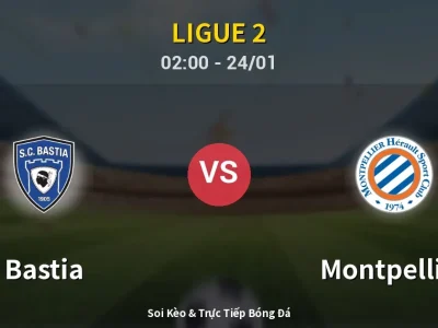 Kết Quả: Bastia 0-2 Montpellier – Highlight & Bàn Thắng | Ligue 2