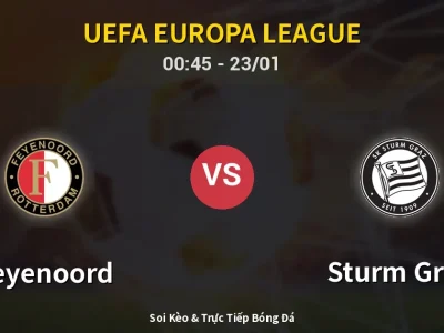 Kết Quả: Feyenoord 3-0 Sturm Graz – Highlight & Bàn Thắng | UEFA Europa League
