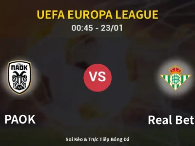 Kết Quả: PAOK 2-0 Real Betis – Highlight & Bàn Thắng | UEFA Europa League