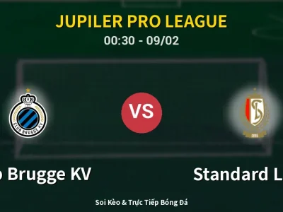 Kết Quả: Club Brugge KV 3-0 Standard Liege – Highlight & Bàn Thắng | Jupiler Pro League