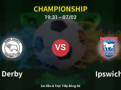 🔴 Trực Tiếp: Derby 1-1 Ipswich – Link Xem Championship (Full HD)