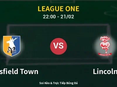 🔴 Trực Tiếp: Mansfield Town 0-0 Lincoln – Link Xem League One (Full HD)