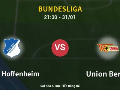 🔴 Trực Tiếp: 1899 Hoffenheim 0-0 Union Berlin – Link Xem Bundesliga (Full HD)