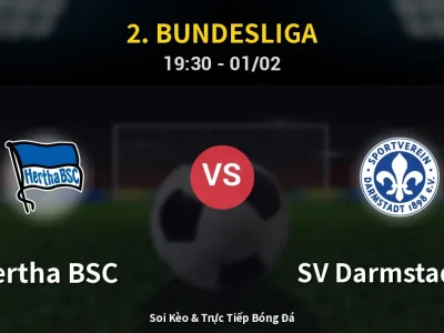 🔴 Trực Tiếp: Hertha BSC 2-1 SV Darmstadt 98 – Link Xem 2. Bundesliga (Full HD)