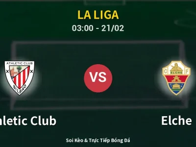 Kết Quả: Athletic Club 2-1 Elche – Highlight & Bàn Thắng | La Liga