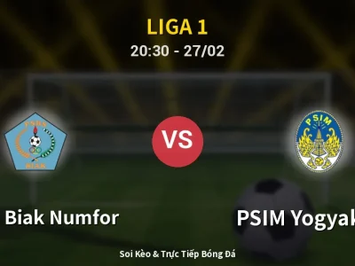 🔴 Trực Tiếp: PSBS Biak Numfor 1-3 PSIM Yogyakarta – Link Xem Liga 1 (Full HD)