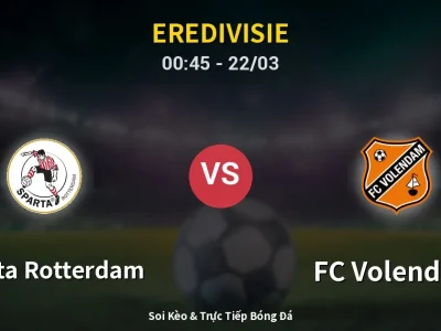 Kết Quả: Sparta Rotterdam 2-0 FC Volendam – Highlight & Bàn Thắng | Eredivisie