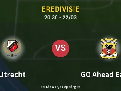 🔴 Trực Tiếp: Utrecht 2-0 GO Ahead Eagles – Link Xem Eredivisie (Full HD)