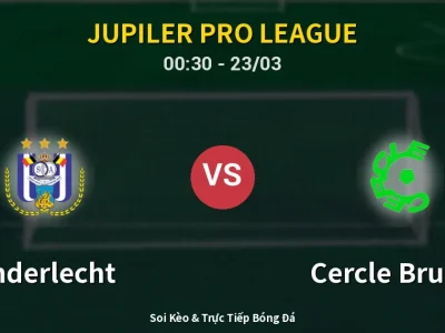Kết Quả: Anderlecht 2-3 Cercle Brugge – Highlight & Bàn Thắng | Jupiler Pro League