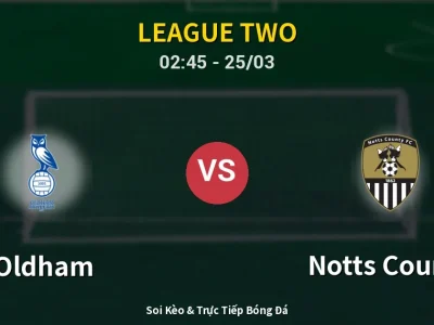 Kết Quả: Oldham 3-0 Notts County – Highlight & Bàn Thắng | League Two