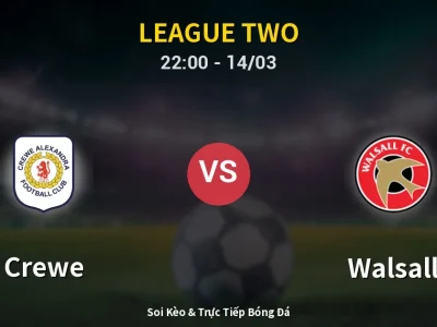 Soi Kèo Crewe vs Walsall – 22:00 14/03 | Nhận Định, Dự Đoán Tỷ Số