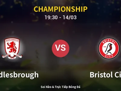 Kết Quả: Middlesbrough 1-1 Bristol City – Highlight & Bàn Thắng | Championship