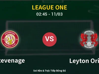 Kết Quả: Stevenage 1-2 Leyton Orient – Highlight & Bàn Thắng | League One