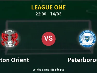 🔴 Trực Tiếp: Leyton Orient 0-0 Peterborough – Link Xem League One (Full HD)