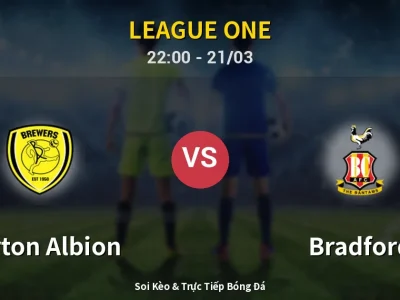 Soi Kèo Burton Albion vs Bradford – 22:00 21/03 | Nhận Định, Dự Đoán Tỷ Số