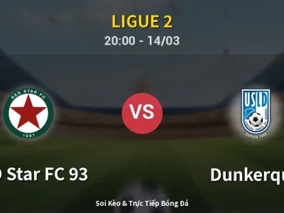 Soi Kèo RED Star FC 93 vs Dunkerque – 20:00 14/03 | Nhận Định, Dự Đoán Tỷ Số