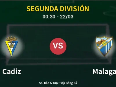 Kết Quả: Cadiz 0-3 Malaga – Highlight & Bàn Thắng | Segunda División