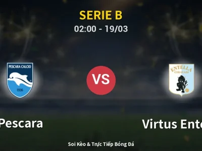 Kết Quả: Pescara 3-0 Virtus Entella – Highlight & Bàn Thắng | Serie B