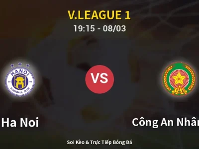 🔴 Trực Tiếp: Ha Noi 2-0 Công An Nhân Dân – Link Xem V.League 1 (Full HD)
