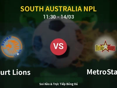Soi Kèo Sturt Lions vs MetroStars – 11:30 14/03 | Nhận Định, Dự Đoán Tỷ Số