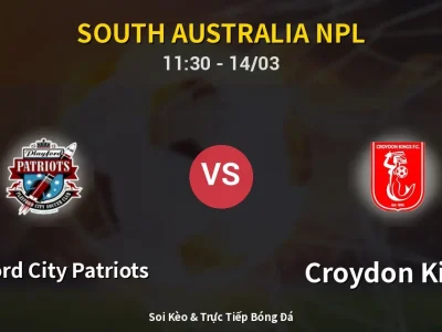 Kết Quả: Playford City Patriots 2-0 Croydon Kings – Highlight & Bàn Thắng | South Australia NPL