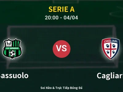 Soi Kèo Sassuolo vs Cagliari – 20:00 04/04 | Nhận Định, Dự Đoán Tỷ Số