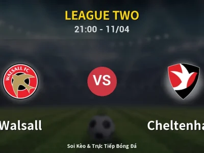 Soi Kèo Walsall vs Cheltenham – 21:00 11/04 | Nhận Định, Dự Đoán Tỷ Số
