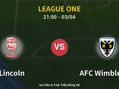 🔴 Trực Tiếp: Lincoln 0-0 AFC Wimbledon – Link Xem League One (Full HD)