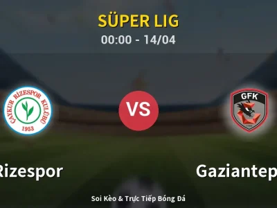 Kết Quả: Rizespor 2-1 Gaziantep FK – Highlight & Bàn Thắng | Süper Lig