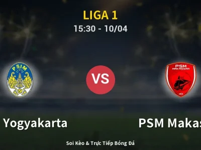 Kết Quả: PSIM Yogyakarta 1-2 PSM Makassar – Highlight & Bàn Thắng | Liga 1