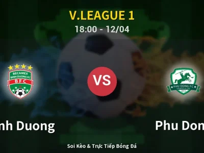 🔴 Trực Tiếp: Binh Duong 1-1 Phu Dong – Link Xem V.League 1 (Full HD)