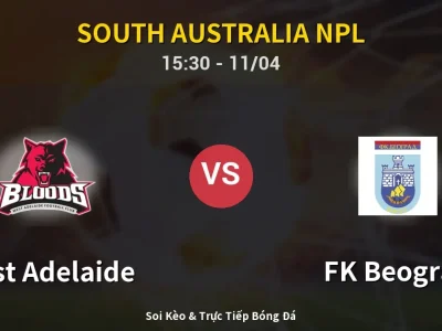 Soi Kèo West Adelaide vs FK Beograd – 15:30 11/04 | Nhận Định, Dự Đoán Tỷ Số