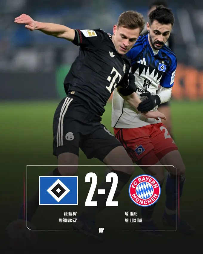 Trận đấu Hamburg vs Bayern Munich