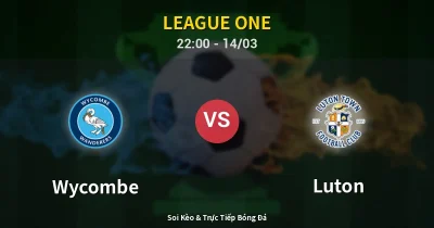 Wycombe vs Luton 14/03