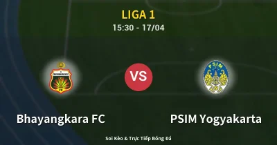 Bhayangkara FC vs PSIM Yogyakarta 17/04